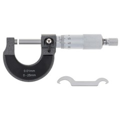 0.01mm Precision External Micrometer 0-25mm, Premium Carbide Tips for Workshop