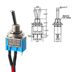 10PCS SPST Toggle Switch Pre-Wired On/Off Metal Small Automotive/Boat/Car/Truck