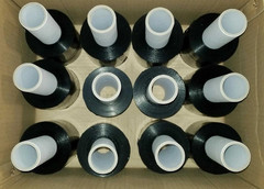 12 Rolls 5″ x 1000FT 80 Gauge BLACK Stretch Shrink Film Hand Wrap With Handle