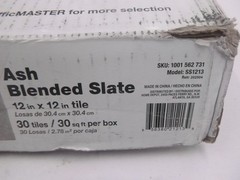 30 PACK TrafficMaster Peel and Stick Ash Blended Slates Tile Flooring SS1213