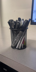 Black Metal Pen Holder Desk Organizer (Holder Only)