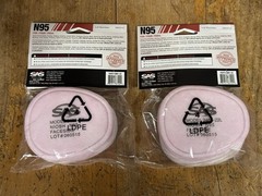 Lot Of 2 Packs SAS Safety Bandit N95 Filter Dual Cartridge Respirator 10 Pairs