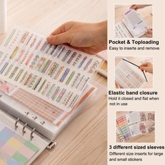 2pcs A5 Sticker Collecting Album,Sticker Organization Storage Book Binder for…
