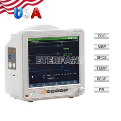 12″ Patient Monitor ICU CCU Vital Sign for Hospital ECG NIBP RESP TEMP SPO2 PR