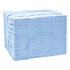 Tork Industrial Paper Wiper, 4-Ply, 12.8 x 16.5, Unscented, Blue, 180/Carton