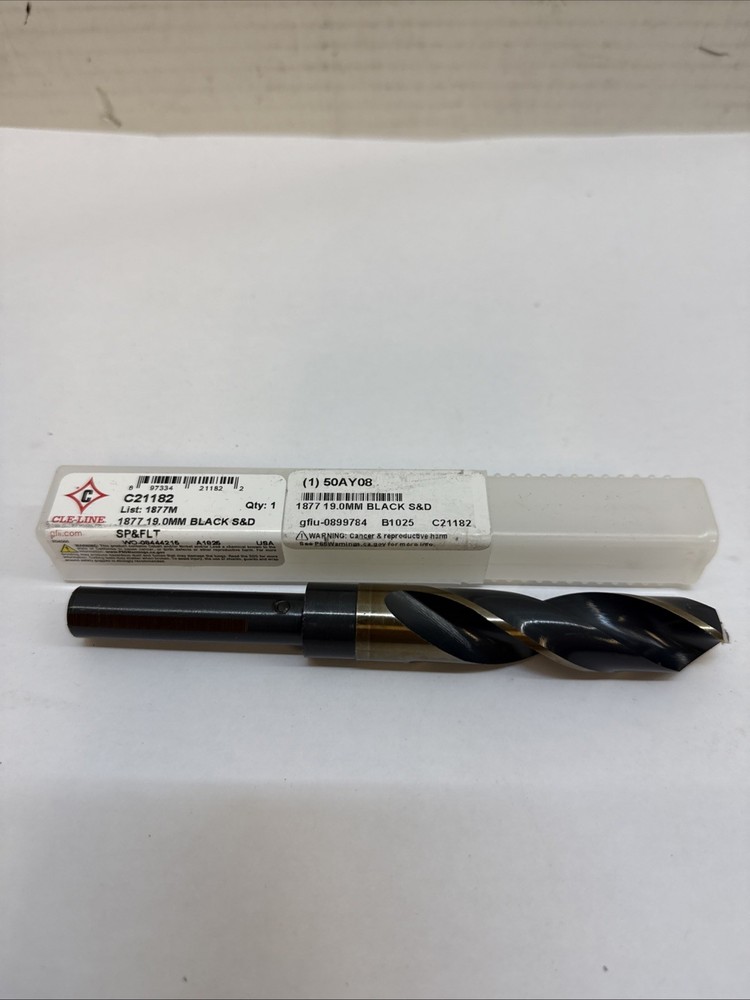 Cle-Line C21182 19.00Mm Hss 118 Degree Silver & Deming Drill Cle-Line 1877M