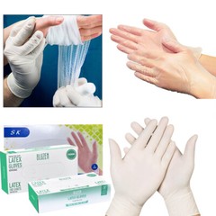 100 Pcs Latex Gloves Single Use Powder Free Wholesale Ship Fast