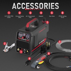 55Amp Plasma Cutter,Non-Touch Pilot Arc Blowback Cutting Machine,110/220V,Non HF