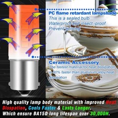 12 Volt LED RV Interior Light Bulbs 114 Color: 6000K Daylight WhiteSize: BA15S