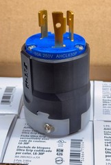 10pk – Eaton AHCL630P 30A 250V Blue Twist Lock Plug L6-30P Ultra Grip Industrial