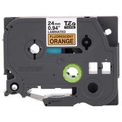 Genuine Brother TZe-B51 Black on Fluorescent Orange 24mm 1″ P-Touch Label Tape