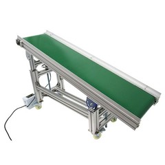 110V 59″×11.8″ Inclined Wall PVC Conveyor Belt Transport Machine Load 66-88Lbs
