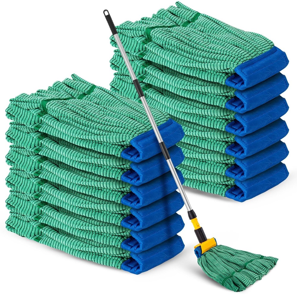 Hushee 6 Pack Large Microfiber Tube Mop Heads 18 oz Heavy Duty Commercial Ind…