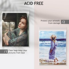 50 Pack 5×7 Clear Photo Print Sleeves Acid-Free Crystal Clear Photo Art Storage