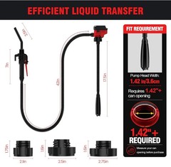 Fuel Transfer Pump for Milwaukee M18 Battery (Not Included) – Cordless 3.7 GPM