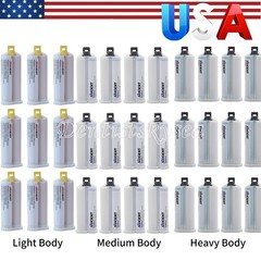 MEDIUM HEAVY LIGHT Material REGULAR SET Dental VPS Impression 50ml Cartridge USA