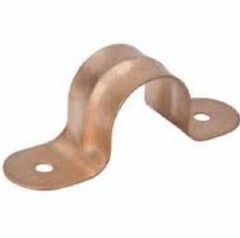 (10) 5 packs 3/8″ Copper Pipe Tube Straps w 2 Holes – 50 Straps in Total