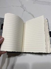 NWOT RARE LULULEMON Gray Felt Black Leather Bound Journal Notebook Promotional