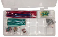 350 Piece Jumper Wire Kit for Breadboarding, 22 AWG, Assorted Colors and Lengths