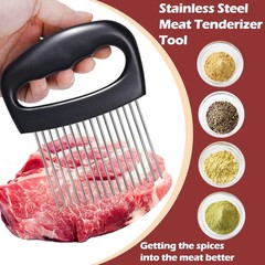 Hendiy Extra-Large Onion Holder for Slicing, 304 Stainless Steel Black