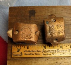 (2) Blackburn CF 4010 Copper Compression Tap Connector, Die D NOS 4/0 2/0 1/0