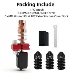 0.4MM Upgrade Ceramic Nozzle for Flashforge Adventurer 5/ 5M Pro Hotend Kit…