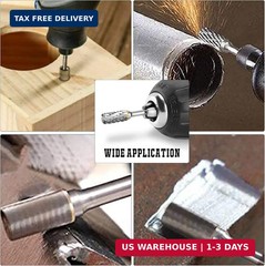Carbide Rotary Burr Set – BIGOU 10PCS Double Cut Carving Burr Bits Tungsten Carb