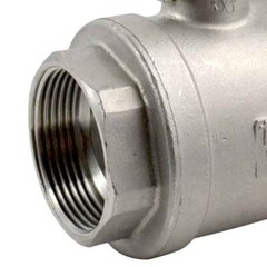 1-1/2 inch 1.5″ FF NPT Ball Valve,316 Stainless Steel Full Port,2-Piece 2Pack