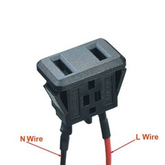 2Pcs 2 Pins US Power Socket Plug Panel 10A 125V AC Panel Mount Outlet Industr…