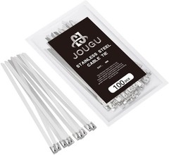 Metal Zip Ties 11.8 inch 100pcs 304 Stainless Steel Locking Cable 250LB 300mm He