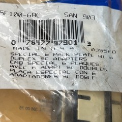 Leviton 5F100-6BC Duplex Opt-X SDX Precision Molded Fiber Optic Adapter Plate
