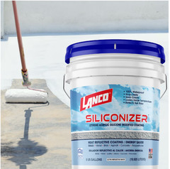 Siliconizer Acrylic Elastomeric White Reflective Roof Sealer, Low V.O.C, 5 Gal