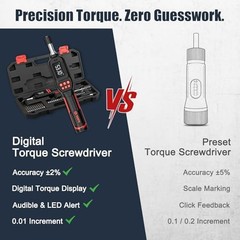 VANPO Digital Torque Screwdriver 2.65 53.10 in lb 0.3 6Nm
