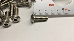 Machine Screw BSP04012-20 Button Socket Pan M4-0.7 X 12mm (Pack of 20) Stainless