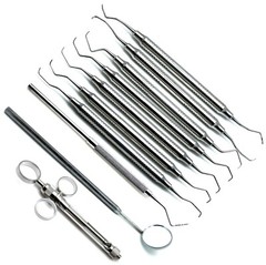 Scaling & Root Planning Set of 10 Dental Premium Instruments New Tray Setup