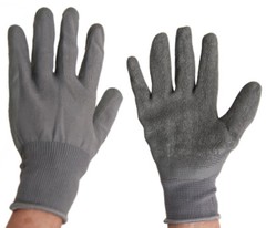 Textured Latex Coated HIGH GRIP Work Gardening Gloves Gray Men Size Small lot