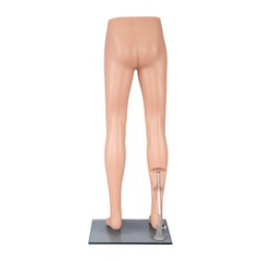 Male Plastic Mannequin Leg Form 46″ High Base Flesh Tone Man Legs Pants Shorts