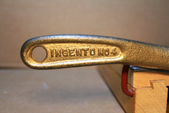 Vintage Ingento No. 4 Paper Cutter Guillotine Trimmer Wood Cast Iron 12 X 12”