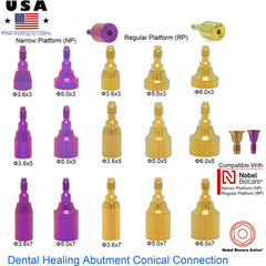 US Dental Healing Cap Closure Cap NOB RP NP Conical NobelActive Implant Abutment