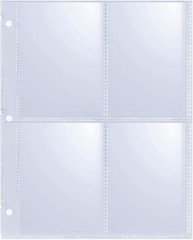50 Pack 400 Pockets 2.5×3.5 Trading Card SleevesA5 Binder 4 Pocket Card Sleev…