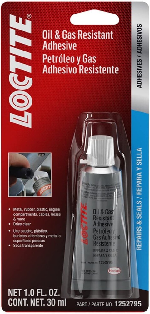 LOCTITE 1252795 Oil & Gas Resistant Adhesive Sealant Multi-Purpose Dries Clear