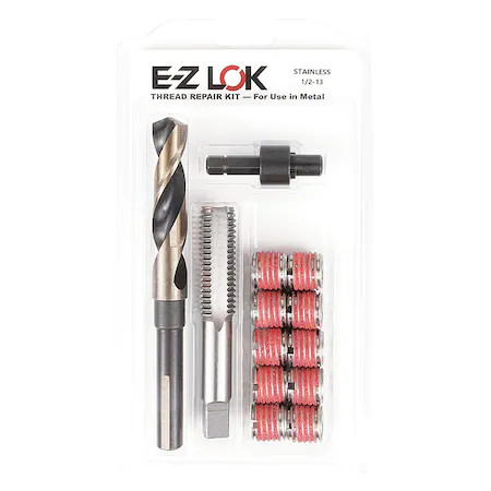 Zoro Select Ez-303-8 Thread Repair Kit, Self Locking Thread Inserts, 18-8,