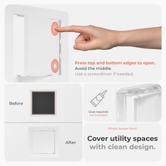 6×6 Inch White Access Panel Drywall ABS Plastic Square Wall Ceiling Door