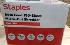 Brand New Staples 150-Sheet Micro-Cut Multi-Media Shredder
