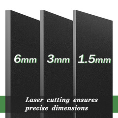 ABS Plastic Sheet 8 X 12 X 1/8 Inch Thick 3Mm Moldable Plastic Sheet Black