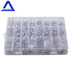 1220PCS M3 M4 M5 M6 Metric Screws Assortment Kit, Hex Socket Head Cap Bolts Nuts