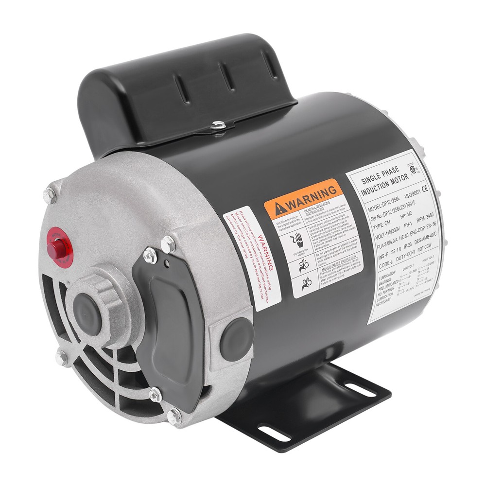 1/2HP Electric Motor 3450RPM General Purpose Single Phase Motor 115V/230V 104℉