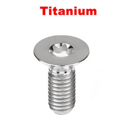 M8x20mm Inner Plum Countersunk T30 Torx Head Ti Titanium Bolts Screws Motorbike