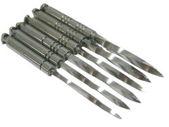 6 Pcs 32mm Dental Endodontic Reamers Drills of Screw Post Stainless Steel #1-#6