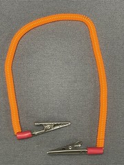 3 Pcs Dental Patient Bib Clip Napkin Holder Flexible Coil White Orange&Green 16”
